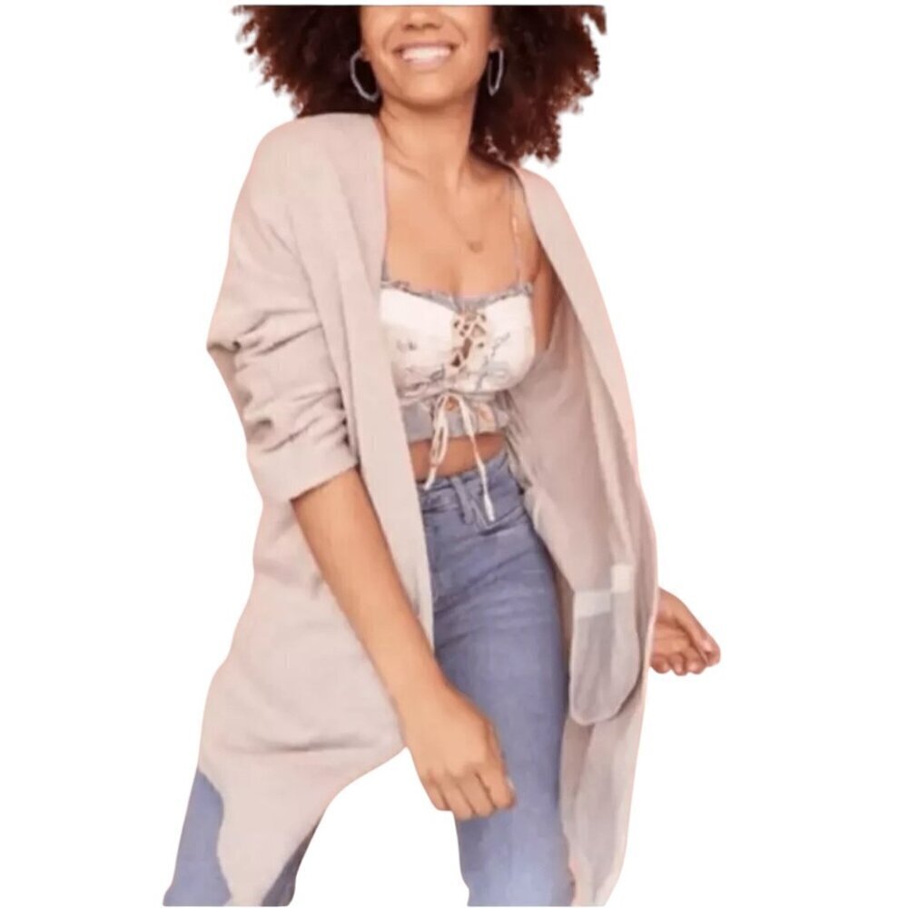 NWT Donni Sandwash Cardigan Sweater Coat Longline 2-Pocket One Size Fits All 49K
